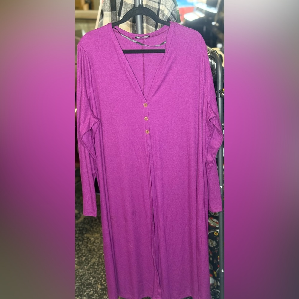 Lane Bryant Long sleeve three button long cardigan